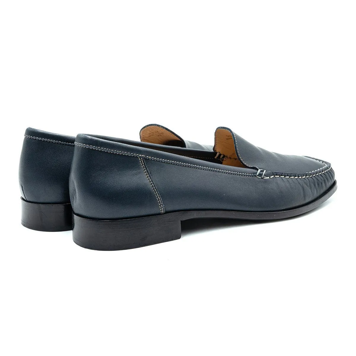 Bally Formal Loafers Leather Blue Colour For Women