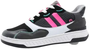 Beppi Roller Sneakers for Girls & Boys –Skate Shoes with Wheels Black/Pink, Size 6.5