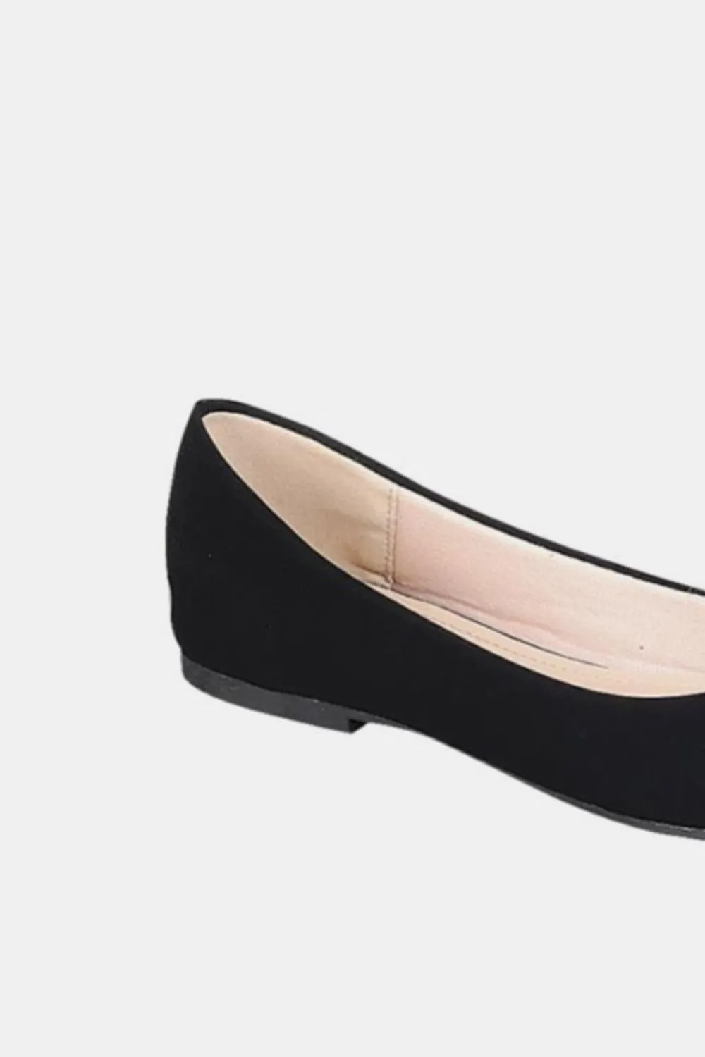 Black Pointy Toe Slip On Flats