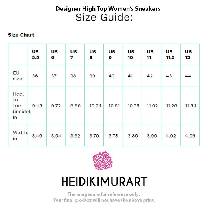 Bright Orange Ladies' High Tops, Solid Color Best Women's High Top Sneakers Canvas Tennis Shoes