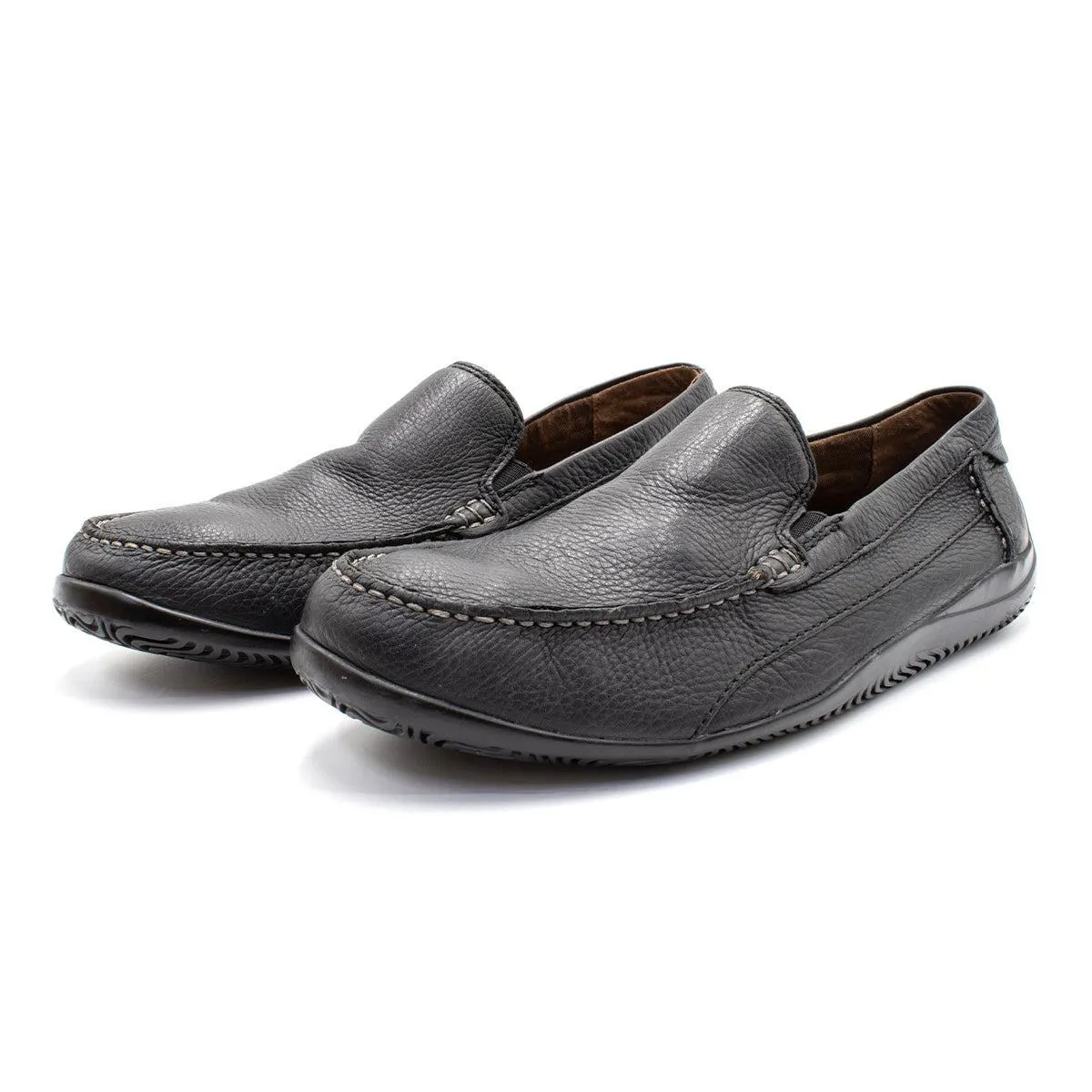Clarks Casual Loafers Leather Black Colour For Men