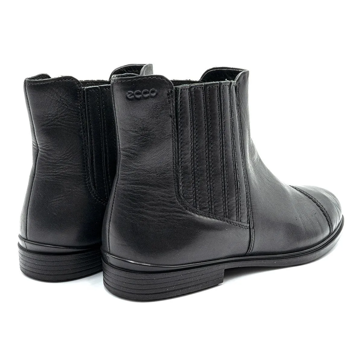 Ecco Ankle Boots Leather Black Colour For Women