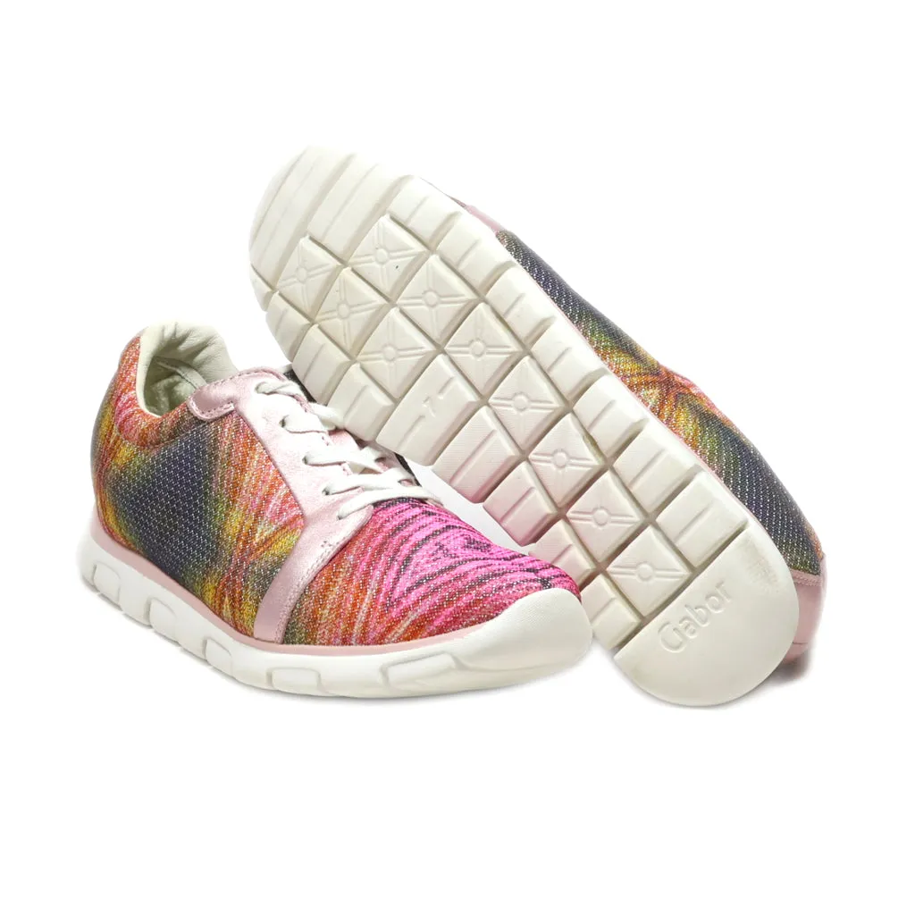 Gabor Trainers Low-Top Sneakers Fabric Pink Colour For Women