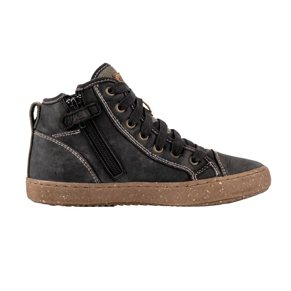 Geox Junior Alonisso Sneakers Leather Black Colour For Kids