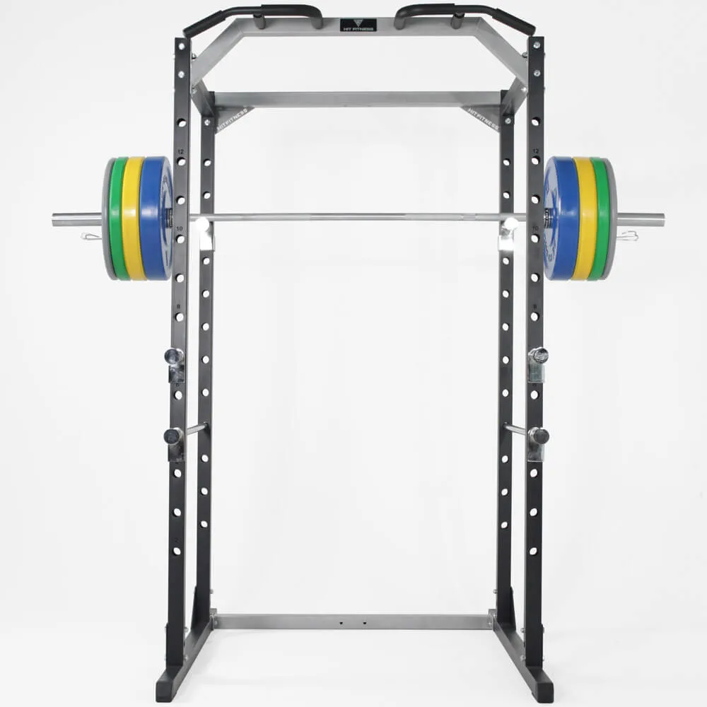 Hit Fitness Athletic Pack 120kg | F100 Rack & Coloured Bumper Plates