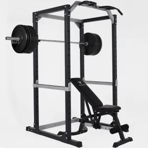 Hit Fitness Athletic Pack Plus 120kg | Rack - Bench - Black Bumper Plates
