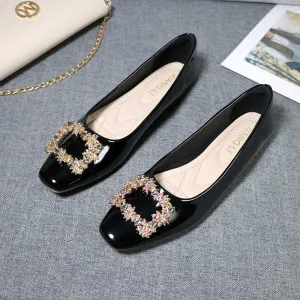 Hnzxzm Fashion Office Lady Shoes Women Flats Spring Summer Woman Boat Shoes Single Ladies Elegant Black Red Plus Size 42 A4889