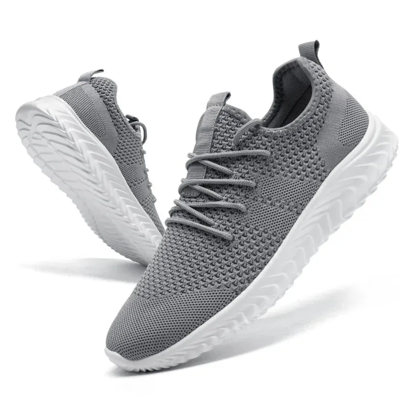 Hnzxzm Running Walking Shoes For Men Fashion Casual Sneakers Breathable Sport Athletic Loafers Male Black Vulcanized Footwear