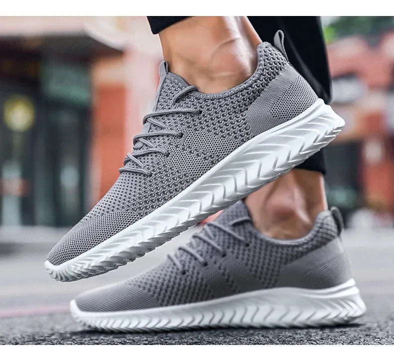 Hnzxzm Running Walking Shoes For Men Fashion Casual Sneakers Breathable Sport Athletic Loafers Male Black Vulcanized Footwear