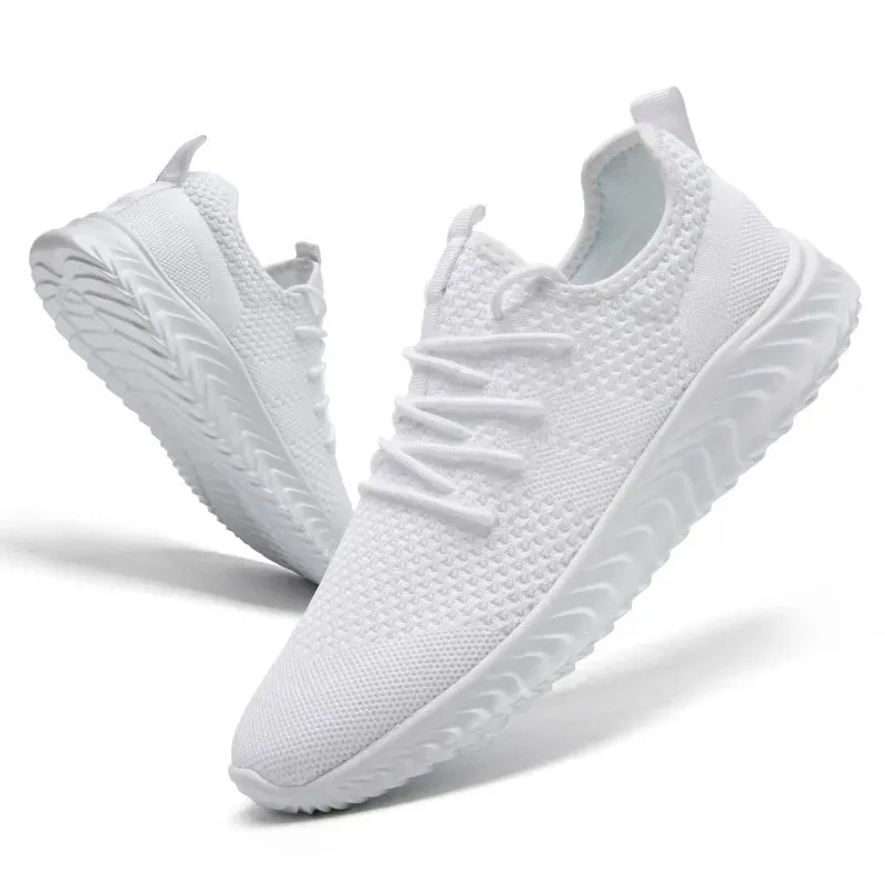 Hnzxzm Running Walking Shoes For Men Fashion Casual Sneakers Breathable Sport Athletic Loafers Male Black Vulcanized Footwear
