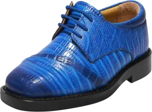 LIBERTYZENO Boys Animal Print Genuine Leather Kids Toddlers Lace Up Oxford Dress Shoes for Easter Gift