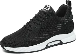 Men's Elevator Shoes Invisible Height Increase Sporty Sneakers Casual Lace Up Shoes Make You Taller Hight - 6cm / 2.36 Inches - Hidden Heel