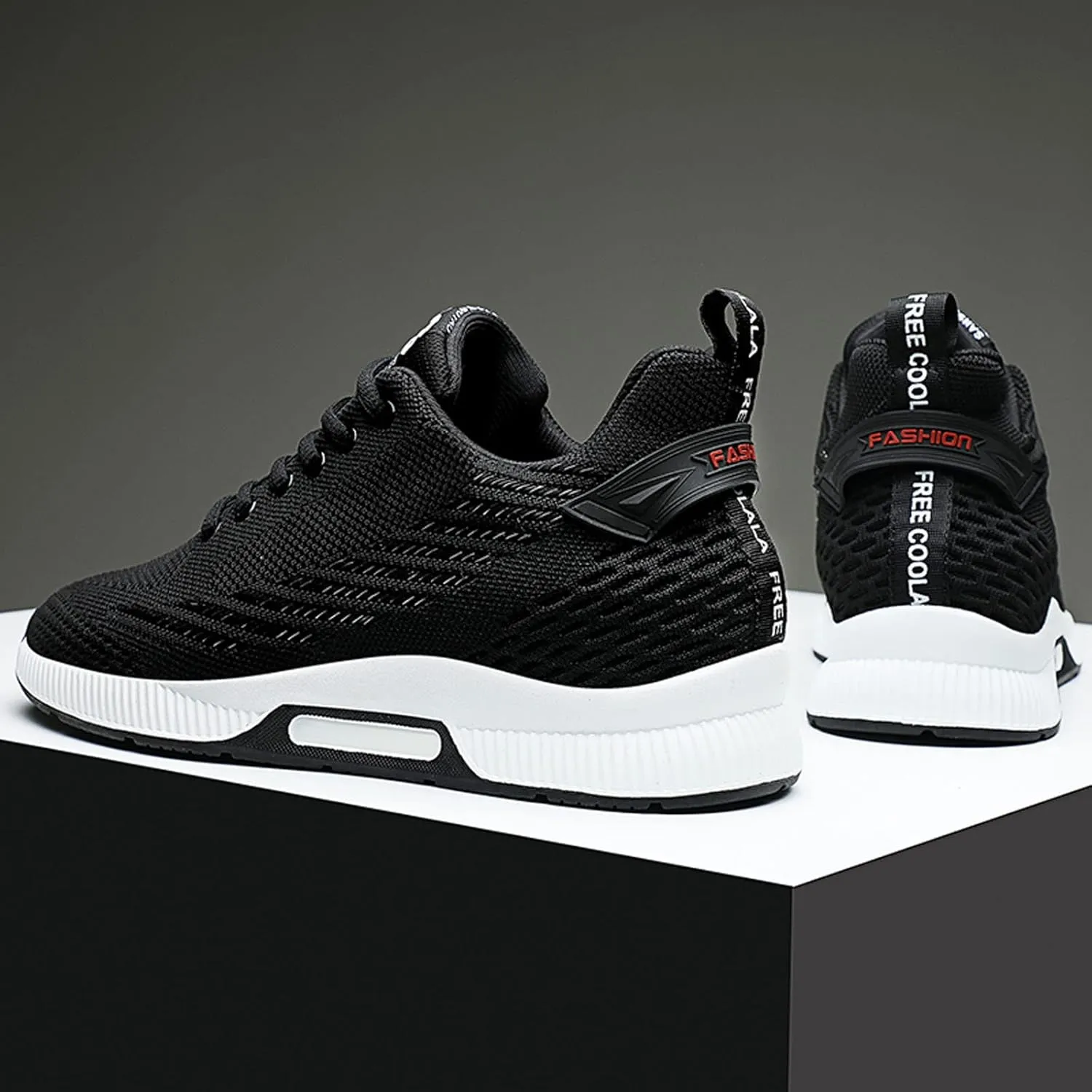 Men's Elevator Shoes Invisible Height Increase Sporty Sneakers Casual Lace Up Shoes Make You Taller Hight - 6cm / 2.36 Inches - Hidden Heel
