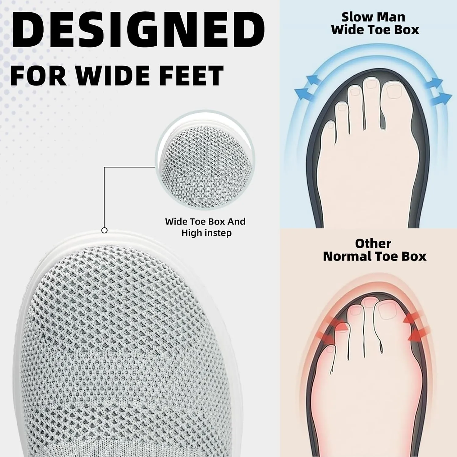Men's Wide Toe Box Sneaker Casual Business Shoes | Breathable, Slip-Resistant, and Long-Lasting | Perfect for Office or Casual Wear | All-Day Comfort