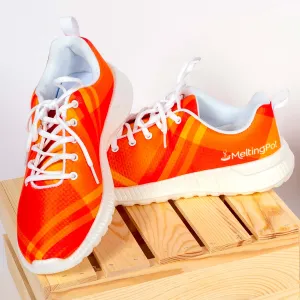 Orange Plaid Tennis Shoes