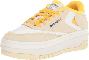 Reebok Women's Club C Extra Sneaker, Pure Grey/RETYEL/POWNAV, 9.5